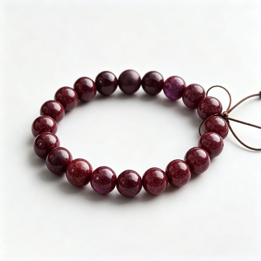 Collector-Grade Natural Cinnabar Bracelet (收藏品质天然朱砂手串)