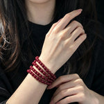 歸一-The Infinity | Multi-Wrap Natural Cinnabar Mala Bracelet thumb