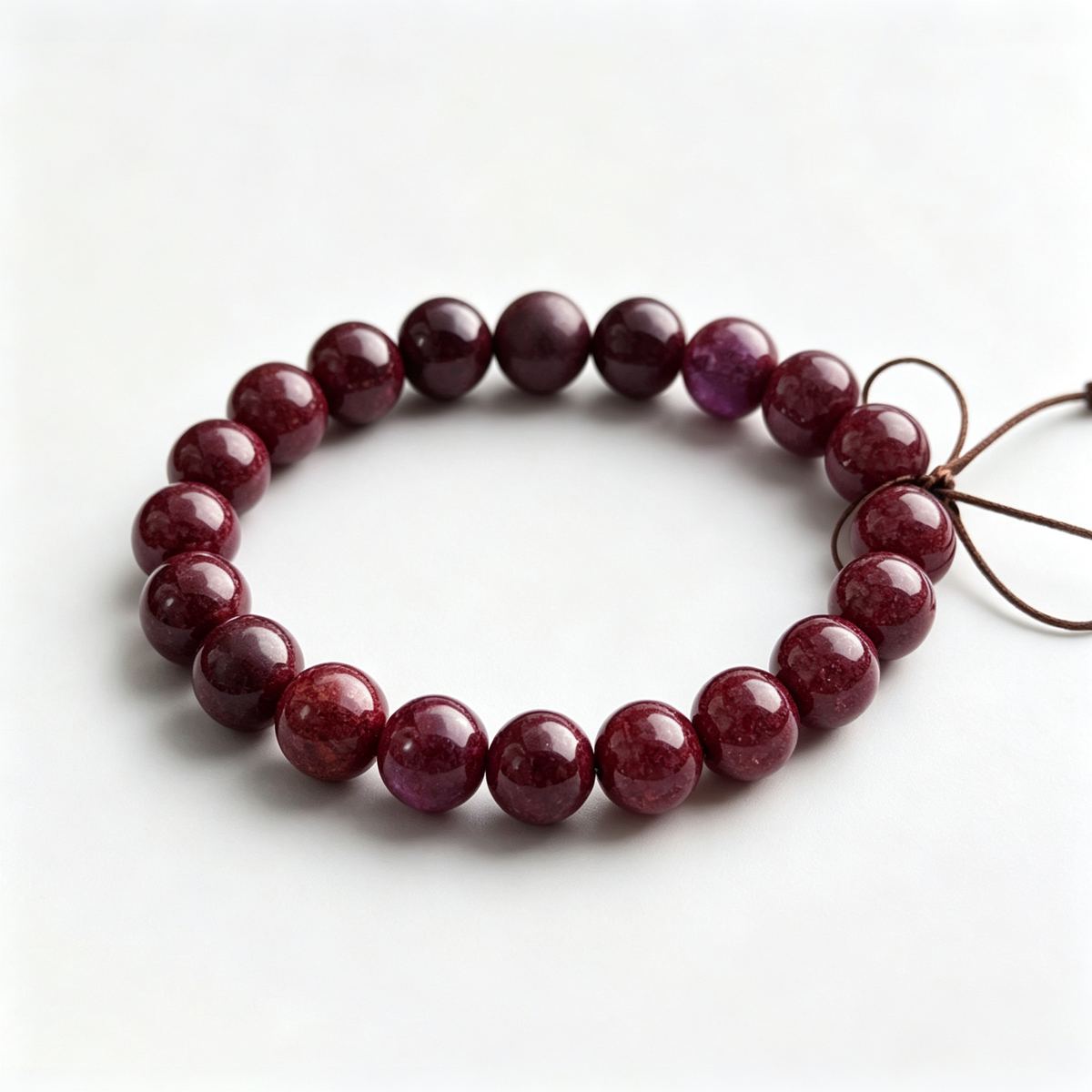 Cinnabar bead bracelet